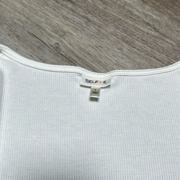 White long sleeve ribbed bodysuit - Picture 2 of 8